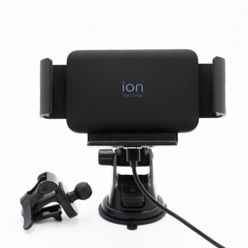 ion - 3合1自動感應扣緊Qi無線快速充電汽車手機支架